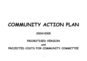 COMMUNITY ACTION PLAN 2004/2005 PRIORITISED VERSION