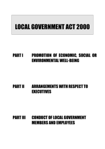 LOCAL GOVERNMENT ACT 2000