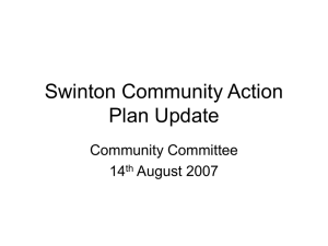 Swinton Community Action Plan Update Community Committee 14