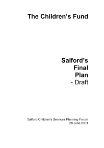 The Children’s Fund Salford’s Final