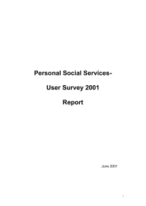 Personal Social Services- User Survey 2001 Report