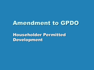 Amendment to GPDO Householder Permitted Development
