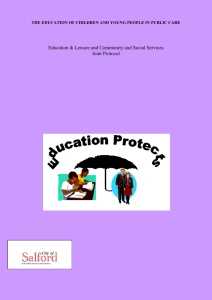 Education &amp; Leisure and Community and Social Services Joint Protocol