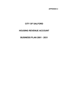 CITY OF SALFORD  HOUSING REVENUE ACCOUNT BUSINESS PLAN 2001 - 2031