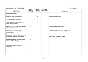 Estate Management   Enforcing tenancy conditions