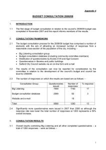 BUDGET CONSULTATION 2008/09