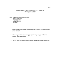 Item 4  PUBLIC QUESTIONS TO SALFORD CITY COUNCIL 17