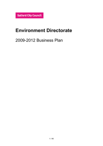 Environment Directorate  2009-2012 Business Plan 1 / 49