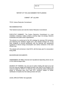 REPORT OF THE LEAD MEMBER FOR PLANNING CABINET  28 July,2009