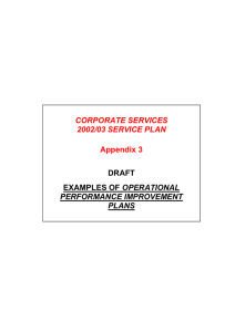 CORPORATE SERVICES 2002/03 SERVICE PLAN Appendix 3