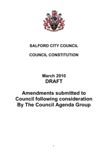 DRAFT  Amendments submitted to Council following consideration