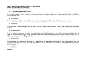 Report to Eccles Community Commitee 23 March 2010. Update from Neighbourhood Manager. 1.