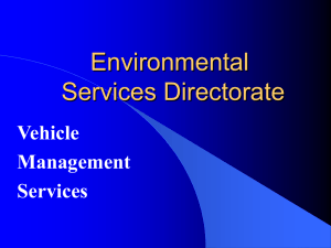 Environmental Services Directorate Vehicle Management