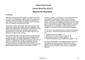 Beyond the Recession Salford City Council Cabinet Work Plan 2010/11