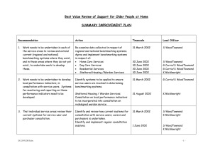Best Value Review of Support for Older People at Home