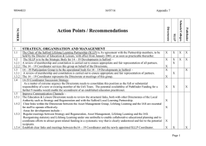 Action Points / Recommendations  STRATEGY, ORGANISATION AND MANAGEMENT