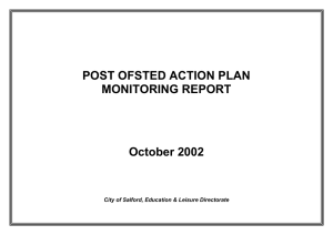POST OFSTED ACTION PLAN MONITORING REPORT October 2002