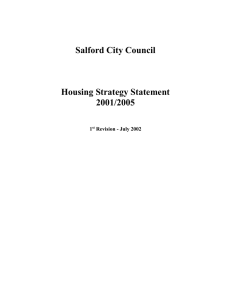 Salford City Council Housing Strategy Statement 2001/2005