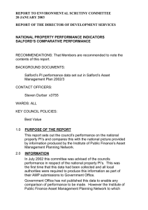 REPORT TO ENVIRONMENTAL SCRUTINY COMMITTEE 20 JANUARY 2003