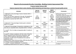 Report to Environmental Scrutiny Committee Building Control Improvement Plan