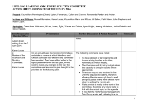 LIFELONG LEARNING AND LEISURE SCRUTINY COMMITTEE