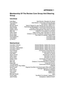 APPENDIX 1 Membership Of The Review Core Group And Steering Group