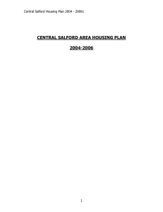 CENTRAL SALFORD AREA HOUSING PLAN 2004-2006