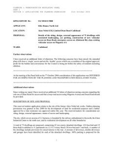 PLANNING &amp; TRANSPORTATION REGULATORY PANEL PART I 21st October 2004