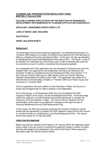 PLANNING AND TRANSPORTATION REGULATORY PANEL MEETING: 2 February 2006