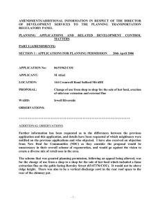 AMENDMENTS/ADDITIONAL  INFORMATION  IN  RESPECT  OF ... OF  DEVELOPMENT  SERVICES  TO  THE ...