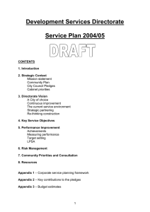 Development Services Directorate Service Plan 2004/05