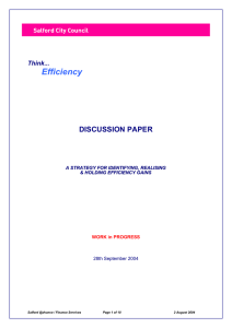 Efficiency DISCUSSION PAPER Think...
