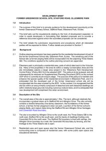 DEVELOPMENT BRIEF FORMER GREENWOOD SCHOOL SITE, STAFFORD ROAD, ELLESMERE PARK 1.0 Introduction