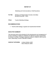REPORT OF  TO THE Marketing and Communications, Chief Executives