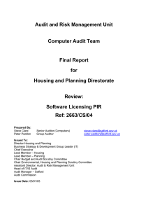 Audit and Risk Management Unit  Computer Audit Team Final Report