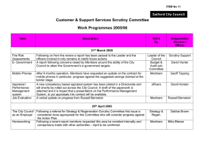 Customer &amp; Support Services Scrutiny Committee Work Programmes 2005/06