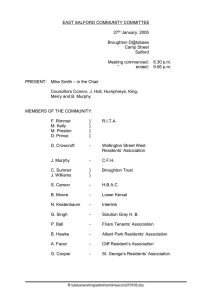 EAST SALFORD COMMUNITY COMMITTEE 27 January, 2005