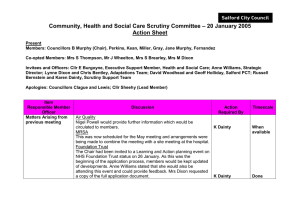 – 20 January 2005 Community, Health and Social Care Scrutiny Committee