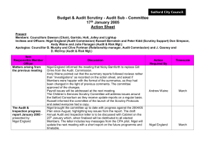 Budget &amp; Audit Scrutiny - Audit Sub - Committee 17 January 2005