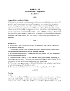 WSKB 89.5 FM Westfield State College Radio Constitution