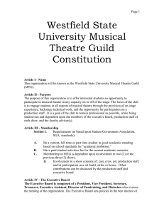 Westfield State University Musical Theatre Guild Constitution