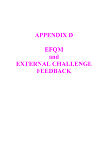 APPENDIX D EFQM and
