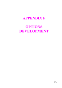 APPENDIX F OPTIONS DEVELOPMENT