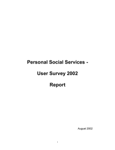Personal Social Services - User Survey 2002 Report
