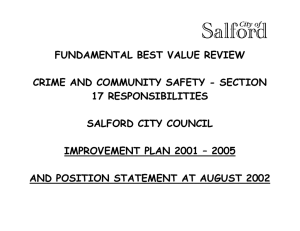 FUNDAMENTAL BEST VALUE REVIEW CRIME AND COMMUNITY SAFETY - SECTION 17 RESPONSIBILITIES
