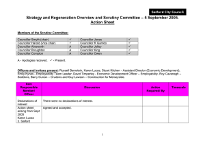 – 5 September 2005. Strategy and Regeneration Overview and Scrutiny Committee