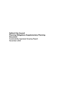 Salford City Council Planning Obligations Supplementary Planning Document