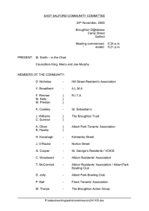 EAST SALFORD COMMUNITY COMMITTEE 24 November, 2005