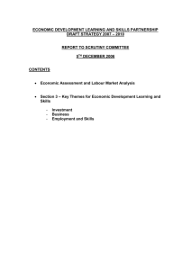 ECONOMIC DEVELOPMENT LEARNING AND SKILLS PARTNERSHIP – 2010 DRAFT STRATEGY 2007