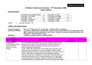 Children’s Services Scrutiny – 8 November 2006 Action Sheet